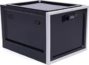 12 x 9.3 x 7.6inch Lock Box, Clear Plastic Lockable Case for Food, Safety Medicine Organizer Locking Box, Tablet Phone Jail Lock Boxes (Black)