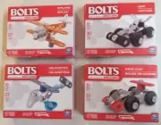 New Meccano Erector 4 Different BiPlane, Car, Race Car & Helicopter