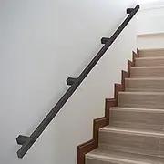 1FT-20FT Stair Handrails Wall Mount, Industrial Iron Pipe Hand Railings for Stairs Indoor Outdoor, Non-Slip Staircase Handrail Banister for Corridor, Lofts, Patio, Kindergarten(18ft/540cm)
