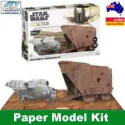 Star Wars Mandalorian Paper Model Kits Razor Crest & Sandcrawler Set 3D Puzzle