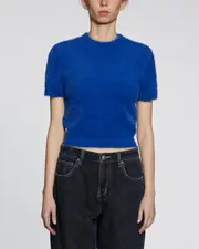 Buy Cyber Ss Knit Top Cobalt | Ksubi ++
