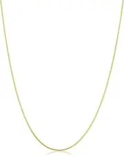 [Kooljewelry] 14k Solid Yellow Gold 0.9mm Round Snake Chain (16, 18, 20, 22, 24 or 30 inch)