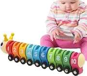 Caterpillar Counting - Developmental Educational Math Toys | Color Recognizing Counting Game, Recognize Train for Classroom Teaching & School