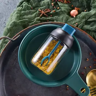 勺蓋一體調味罐 油刷罐 蜂蜜罐 調味罐 調味勺 刷油刷 蜂蜜棒 一體成形 玻璃調味罐 調味瓶