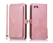 Wallet Case for iPhone 7/8/SE2/SE3, Detachable Phone Case for Easy Portability (Pink)