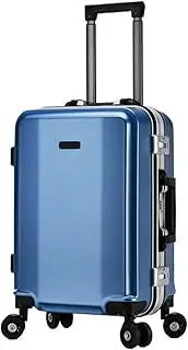 [BIRJXVTO] Carry-on Suitcase Luggage Aluminum Frame Double Buckle Password Luggage External USB Charging Smart Suitcase Carry-on Suitcases Carry On Luggages