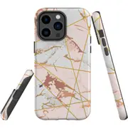 For iPhone 14 Pro Max Case Tough Protective Cover, Marble Pattern