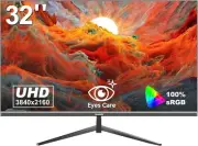 32 Inch UHD (3840 x 2160) 4K High Resolution，60Hz Ultra-Thin Bezel Computer Moni