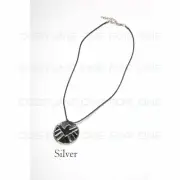 Agents of S.H.I.E.L.D. Pendant Necklace with black leather cord Silver