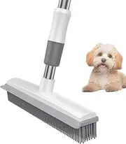 BroomWiz Pet Hair Removal, Broomwiz Carpet Scrubber, 2 in 1 Fur Removal, Silicone Broom for Dog & Cat Hair, for Tiles, Wooden Floors, Carpets (Telescopic)