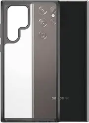 PanzerGlass Samsung Galaxy S22 Ultra HardCase Crytal Black (0373), 2 x military grade (MIL-STD-810H), Compatible with wireless charging