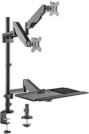 Brateck Gas Spring Sit-Stand Workstation 17-32-Inch Dual Monitors Mount