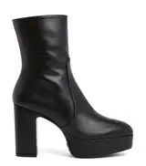 LALA PLATFORM ZIP BOOTIE in BLACK for Women