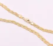 10" Diamond Cut Fox Braided Link Anklet Bracelet Chain Real 14K Yellow Gold 4gr