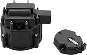 YUCHENSHLP Performance Black Male HEI Large Distributor Cap Rotor Kit For SBC BBC 305 327 350 396 454