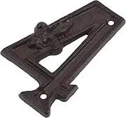Mipcase Cast Iron Decorative Door Number Vintage Metal Address Number for Decor Easy Installation with Included Mounting Screws for Mailboxes and House