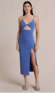 BNWT BEC & BRIDGE FRENCH BLUE JOSETTE MIDI DRESS - SIZE 10 (RRP $240)
