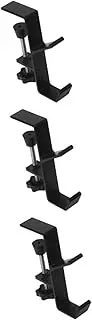 Parliky 3pcs Desk Bag Hook Headset Stand Bags Stand Desk Headphone Purse Clips for Tables Under Desk Backpack Hanger Phone Stand Foldable Table Nightstand Tabletop Monitor Arm Black Rubber