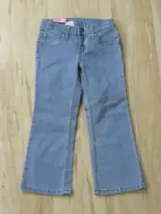 New Girls Sonoma Life & Style Glitter Denim Light Blue Jean Pants Bootcut Size 5