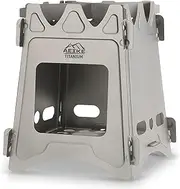 SNOOU Camping Wood Stove Portable Folding Lightweight Titanium Wood Burning Backpacking Stove for Outdoor Survival Cooking Picnic