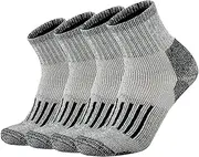 4 Pairs Wool Socks Men Winter Thermal Outdoor Hiking Ski Heavy Cushion Low Cut Socks Set Qingxiao (Color : Black, Size : EU (4346))
