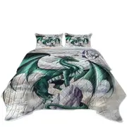 Tempest Clouds Cliffs Dragons Coverlet