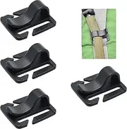 4-Pack Black Water Bladder Tube Clips,Plastic Sternum Strap Tube Pipe Clip for Universal Hydration Pack Beverage Tube Clip Outdoor Backpack Water Bladder Hose Hose Clip Camping and Hiking