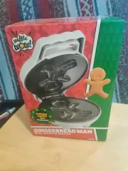 NEW Waffle WOW! Gingerbread Man Mini Waffle Maker Unopened and Unused