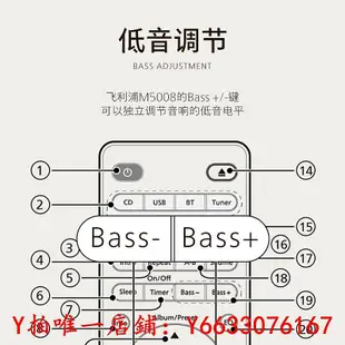 收音機飛利浦 TAM5008 CD組合迷你音響木質家用客廳40W大功率低音音響