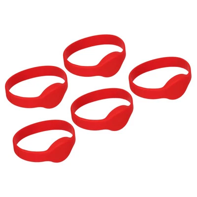 5Pcs ID Card Key Wristband RFID Proximity 125KHz TK4100 Read Only Token Tag Red