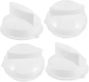 Veemoon 4pcs White Microwave Oven Knobs Plastic Timer Control Knobs for Oven Replacement
