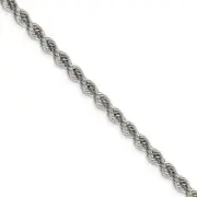 4.25mm Sterling Silver Solid Rope Chain Necklace