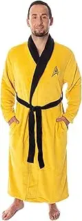 [INTIMO] Star Trek The Original Series Adult Costume Fleece Plush Robe Bathrobe - Big And Tall - Kirk, Spock