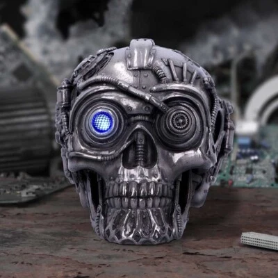 Cybertron Skull Steampunk LED Fantasy Gothic Figurine Ornament New & Boxed 16cm