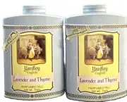 2 yardley english lavender & thyme perfumed talc 7oz ea scuffed bottle