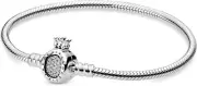 Authentic Pandora Moments Crown O Charm Bracelet size 19