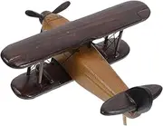 SHINEOFI 1Pc Vintage Wooden Airplane Model – Retro Airplane Decoration for Desk, Rustic Wooden Aircraft Ornament for Home or Office