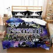 Fortnite 3D Digital Printing Series Three-piece Duvet Cover Set 2 Single 135x200cm