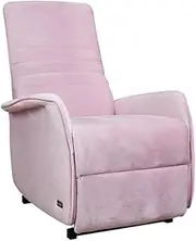 HelloMosma Manual Recliner Chair Pushback Armchair Soft Padded Lounge Chaise Ergonomic Pink