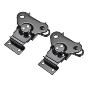 2Pack 2.24-inch Iron Spring Loaded Butterfly Twist Latch Toggle Clamp Black