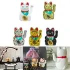 Popular Chinese Lucky Cat Beckoning Maneki Neko Gold Wealth Fortune Feng Shui