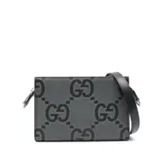[Gucci] Gucci Mini Jumbo GG Messenger Bag ONE SIZE GREY/BLACK