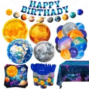 228pcs Outer Space Birthday Party Supplies Space Party Plates Napkins Disposa...