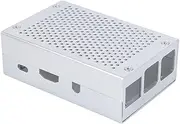 Metal Box/Cover Enclosure, Aluminum Alloy Heat Sink Dust-Proof Chassis Motherboard Parts for Raspberry Pi 3 Model B+