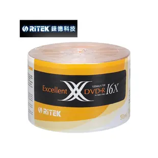 【最高3000點回饋+299免運】RiTek 錸德 DVD+R 片50入(熱縮) 16x/4.7GB/120min★(7-11滿299免運)