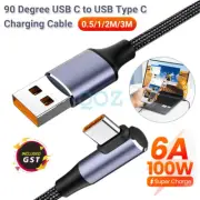90 Degree Data Line USB C to USB Type C Cable Right Angle Fast Charging PD 100W