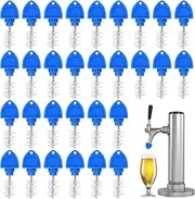 Beer Tap Plug Brush Set - 20Pcs Faucet Cleaning Brushes for Draft Beer Taps, Overnight Plugs, Plastic