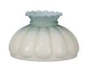 B&P Lamp 9 7/8" Shade, Melon, Hunter Green/Cream Tint