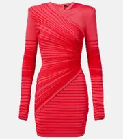 [Balmain] Balmain Gathered minidress UK 10 red