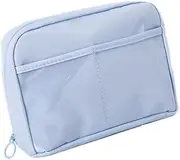 LimCryspp 1 Piece Large Capacity Pencil Case, Large Pencil Case, College Pencil Case, School Pencil Case, Pencil Case with Lattice (Blue)